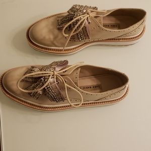 Zara platform oxford shoe with bow